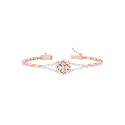 Subtle Reflection Diamond Kada Bracelet 18 KT / Rose Gold