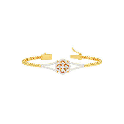 Subtle Reflection Diamond Kada Bracelet 18 KT / Yellow Gold