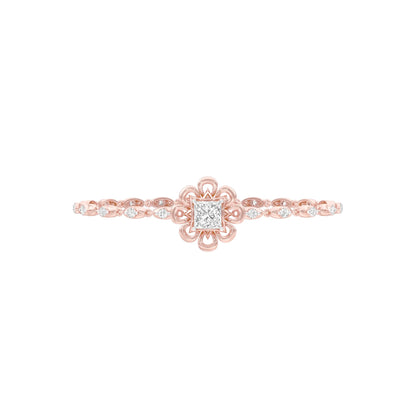Golden Ruffle Diamond Kada Bracelet 18 KT / Rose Gold