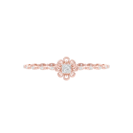 Golden Ruffle Diamond Kada Bracelet 18 KT / Rose Gold