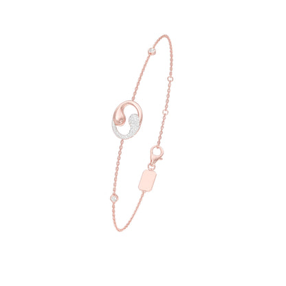 Eternal Interlocked Diamond Flexi Bracelet 18 KT / Rose Gold