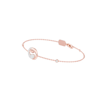 Eternal Interlocked Diamond Flexi Bracelet 18 KT / Rose Gold