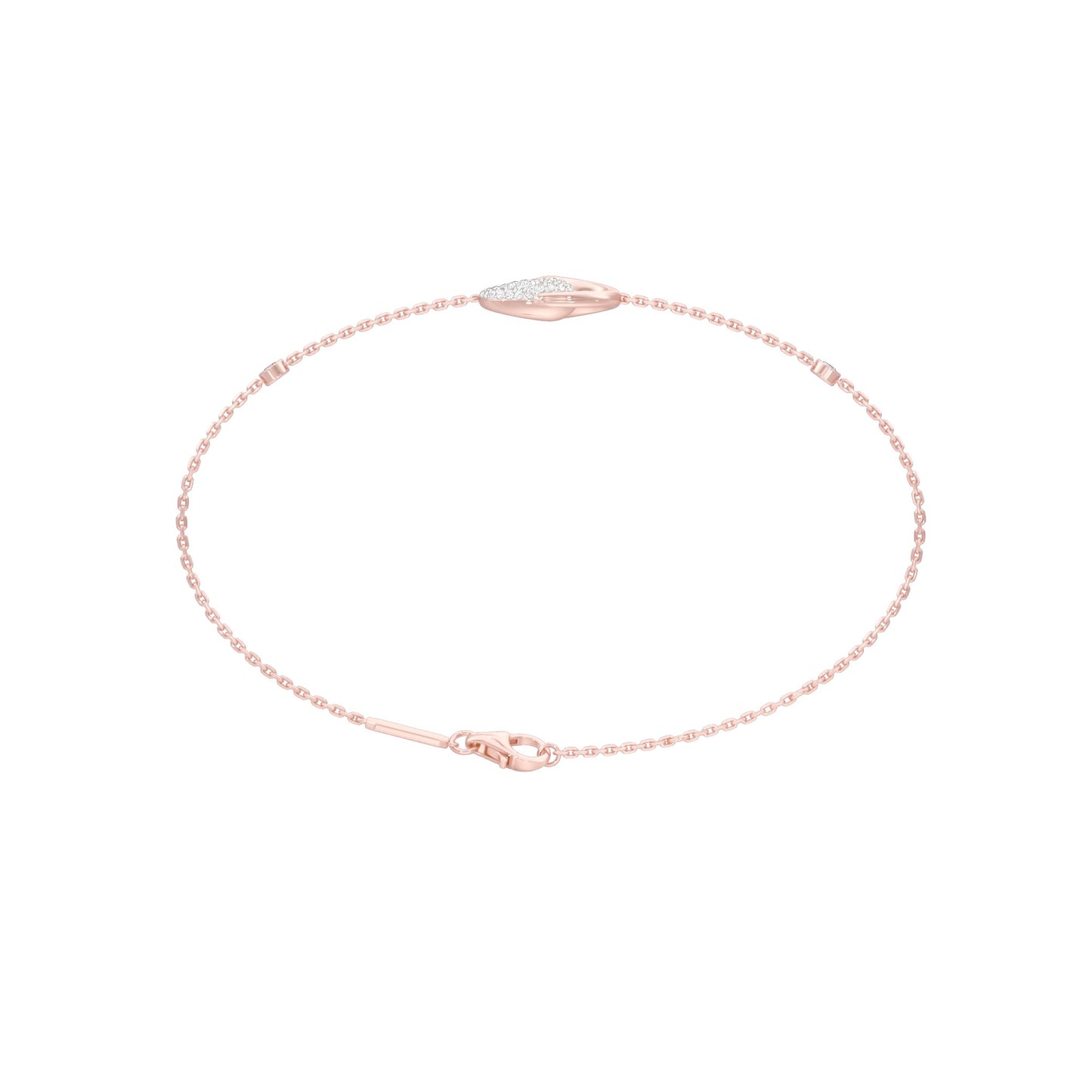 Eternal Interlocked Diamond Flexi Bracelet 18 KT / Rose Gold