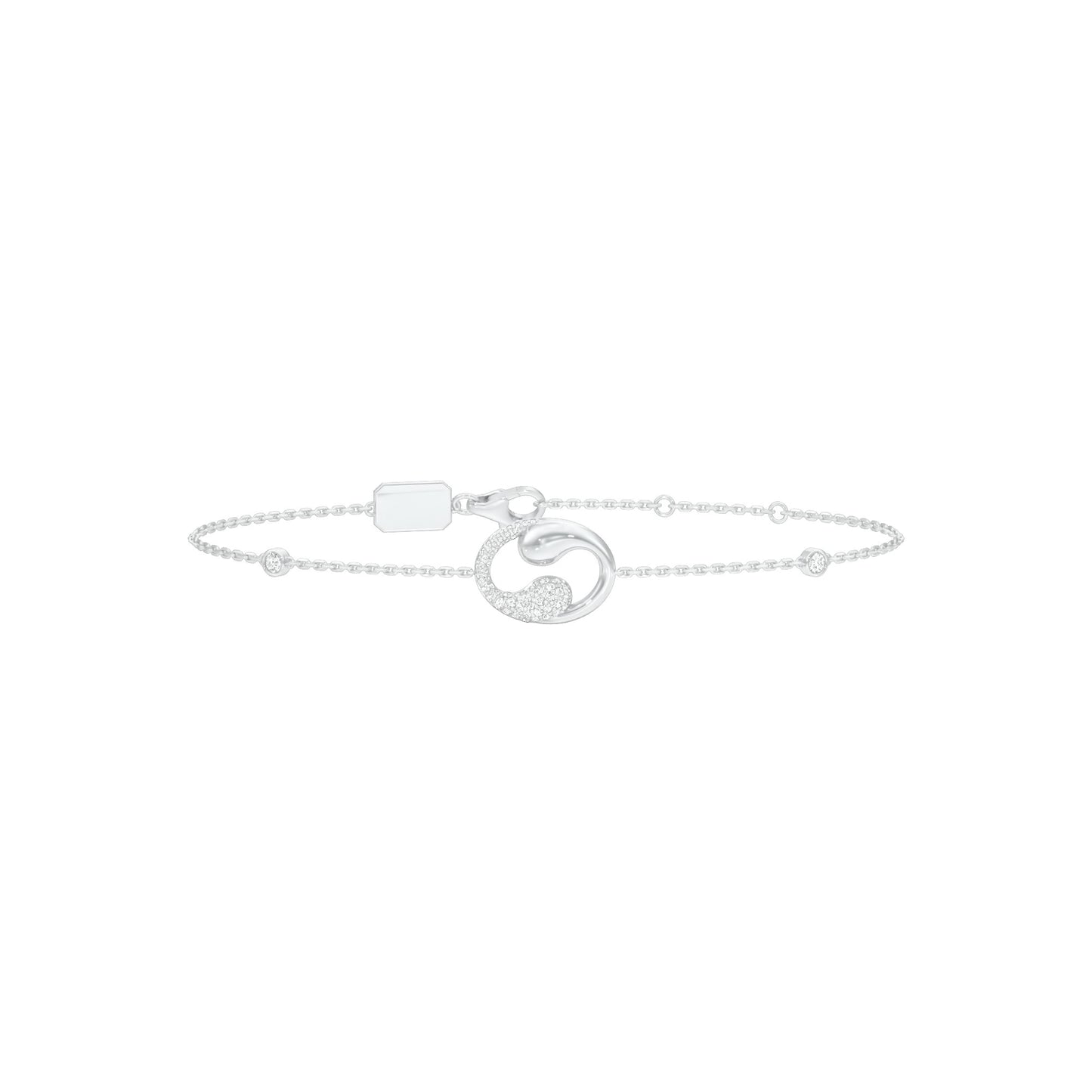 Eternal Interlocked Diamond Flexi Bracelet 18 KT / White Gold