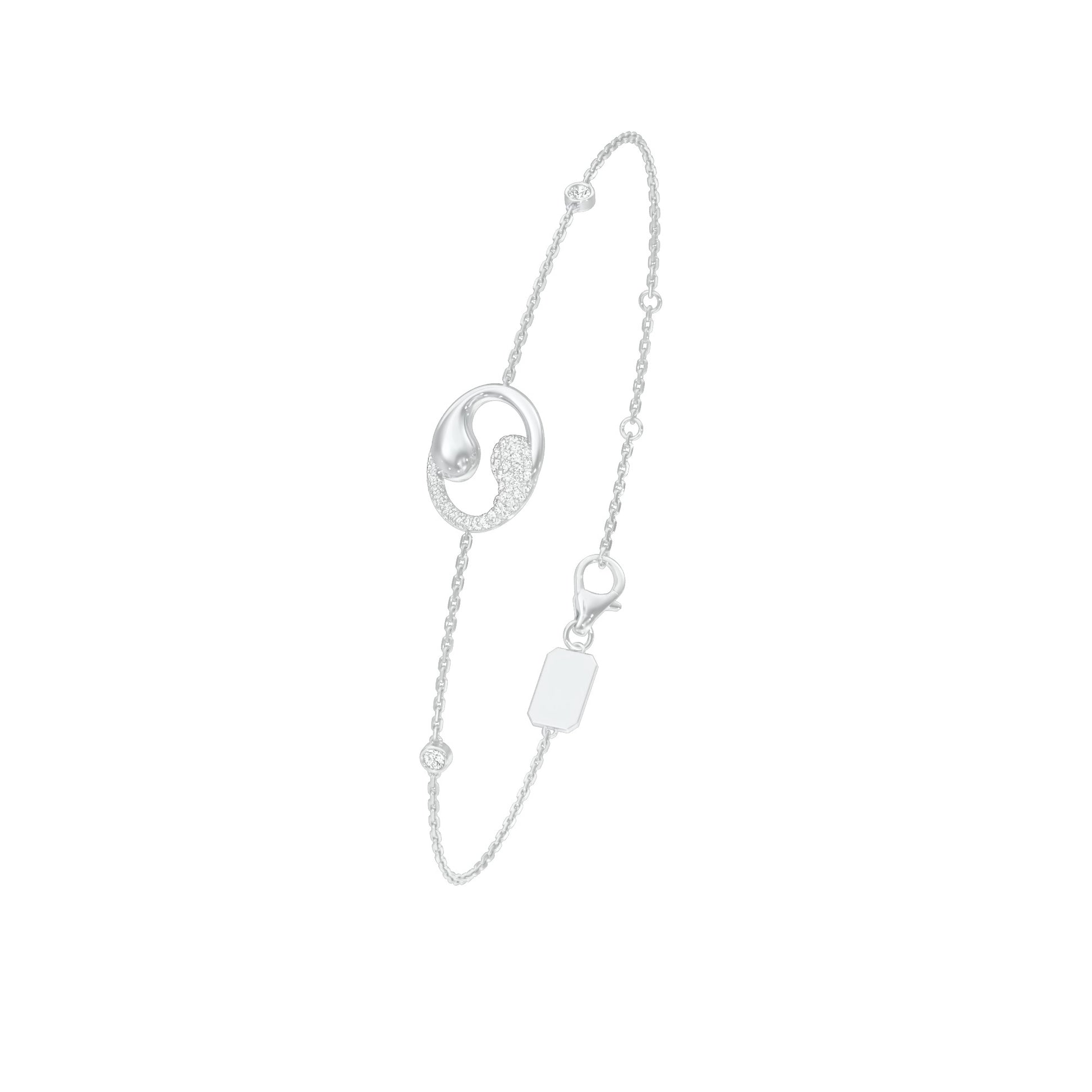 Eternal Interlocked Diamond Flexi Bracelet 18 KT / White Gold