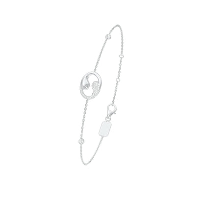 Eternal Interlocked Diamond Flexi Bracelet 18 KT / White Gold