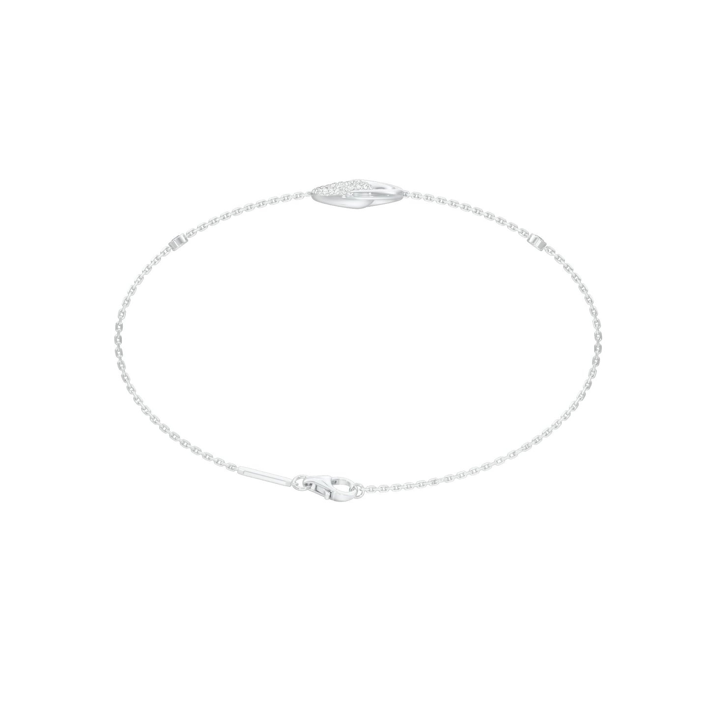 Eternal Interlocked Diamond Flexi Bracelet 18 KT / White Gold