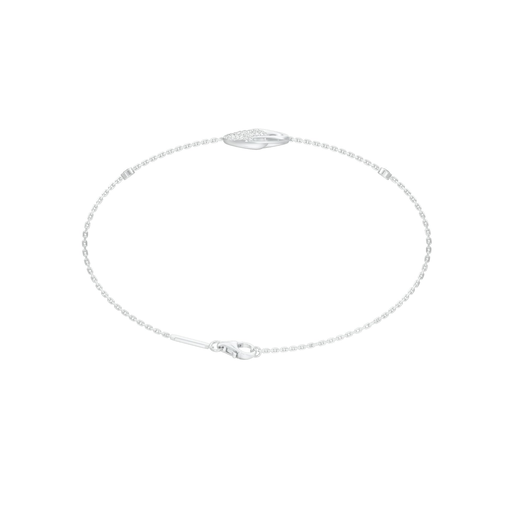 Eternal Interlocked Diamond Flexi Bracelet 18 KT / White Gold