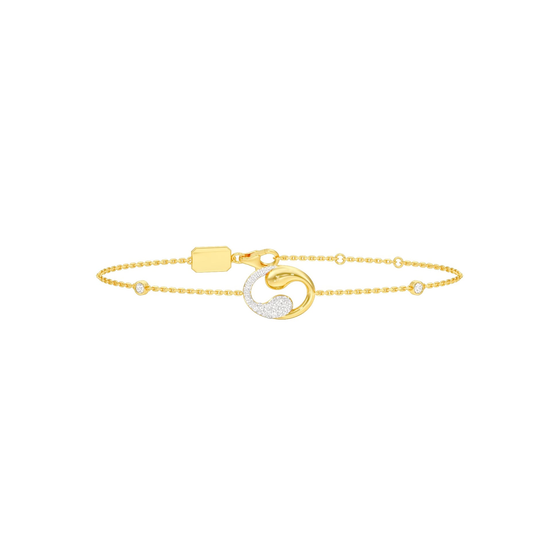 Eternal Interlocked Diamond Flexi Bracelet 18 KT / Yellow Gold