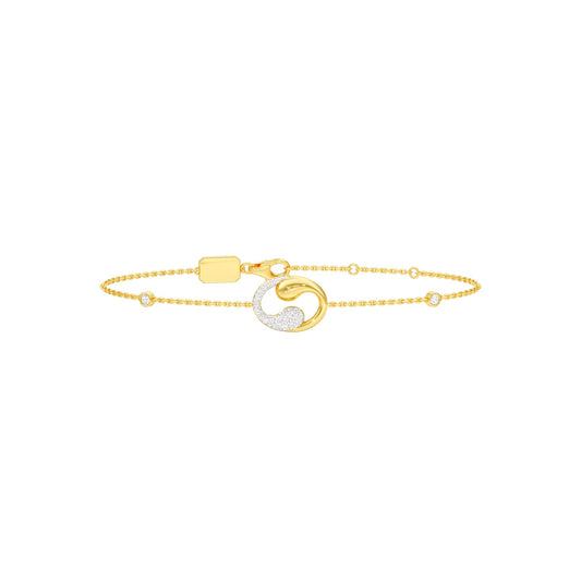 Eternal Interlocked Diamond Flexi Bracelet 18 KT / Yellow Gold