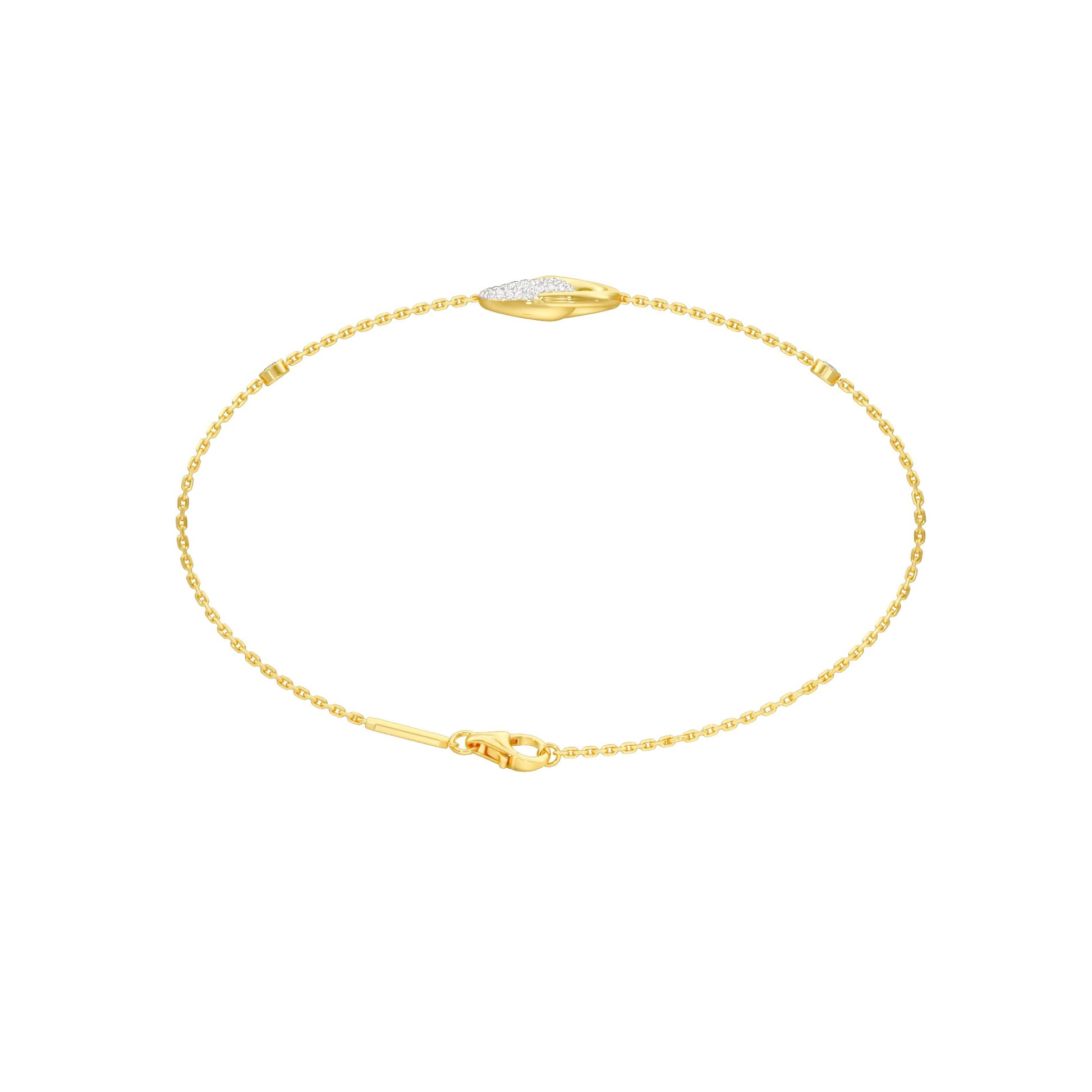 Eternal Interlocked Diamond Flexi Bracelet 18 KT / Yellow Gold