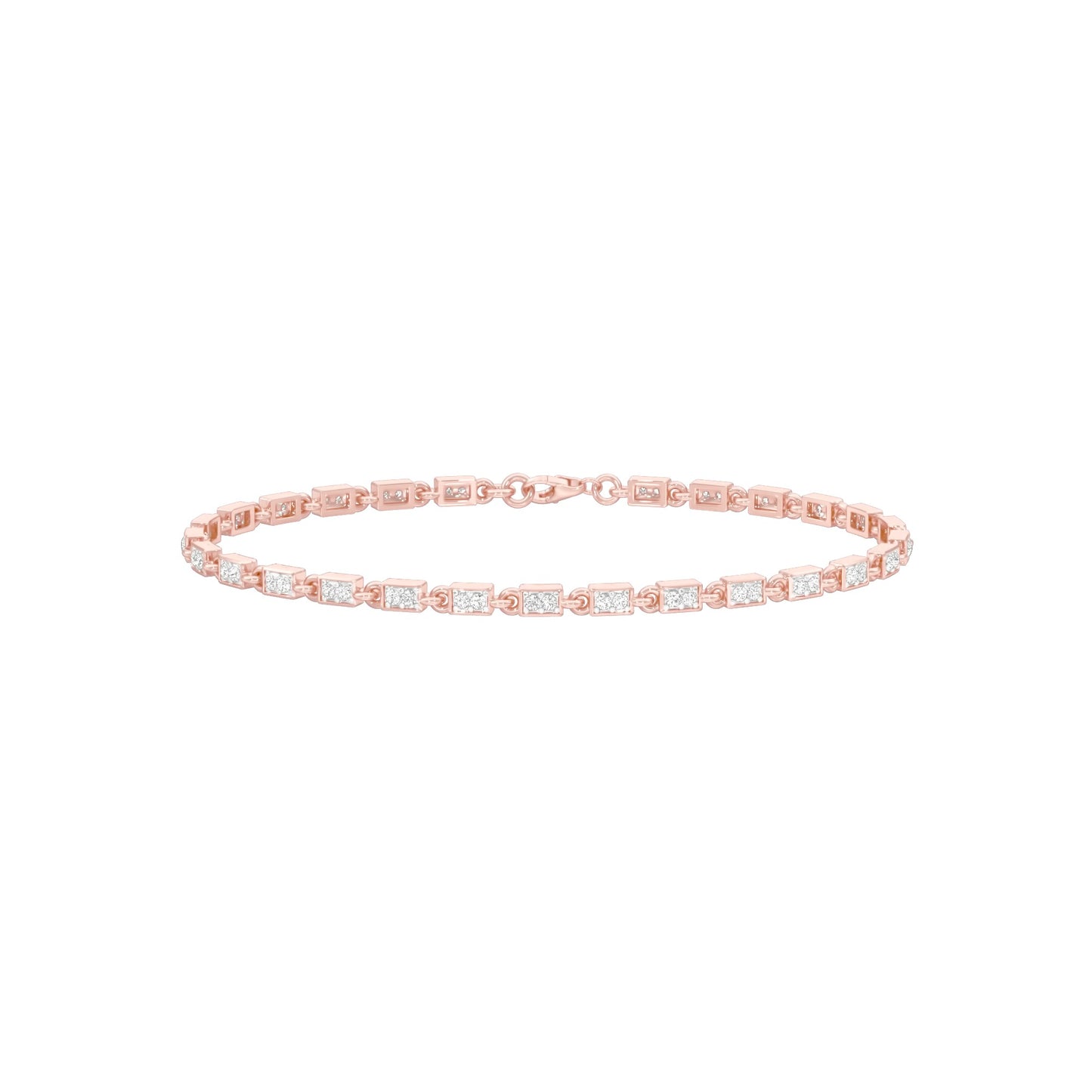Sits Like Silk Diamond Tennis Bracelet 18 KT / Rose Gold