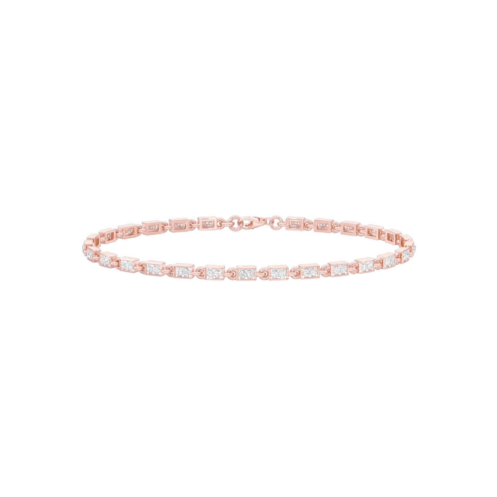 Sits Like Silk Diamond Tennis Bracelet 18 KT / Rose Gold