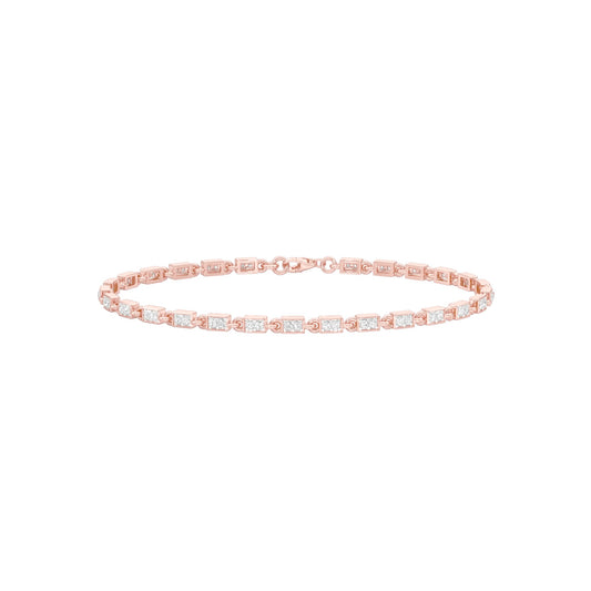 Sits Like Silk Diamond Tennis Bracelet 18 KT / Rose Gold