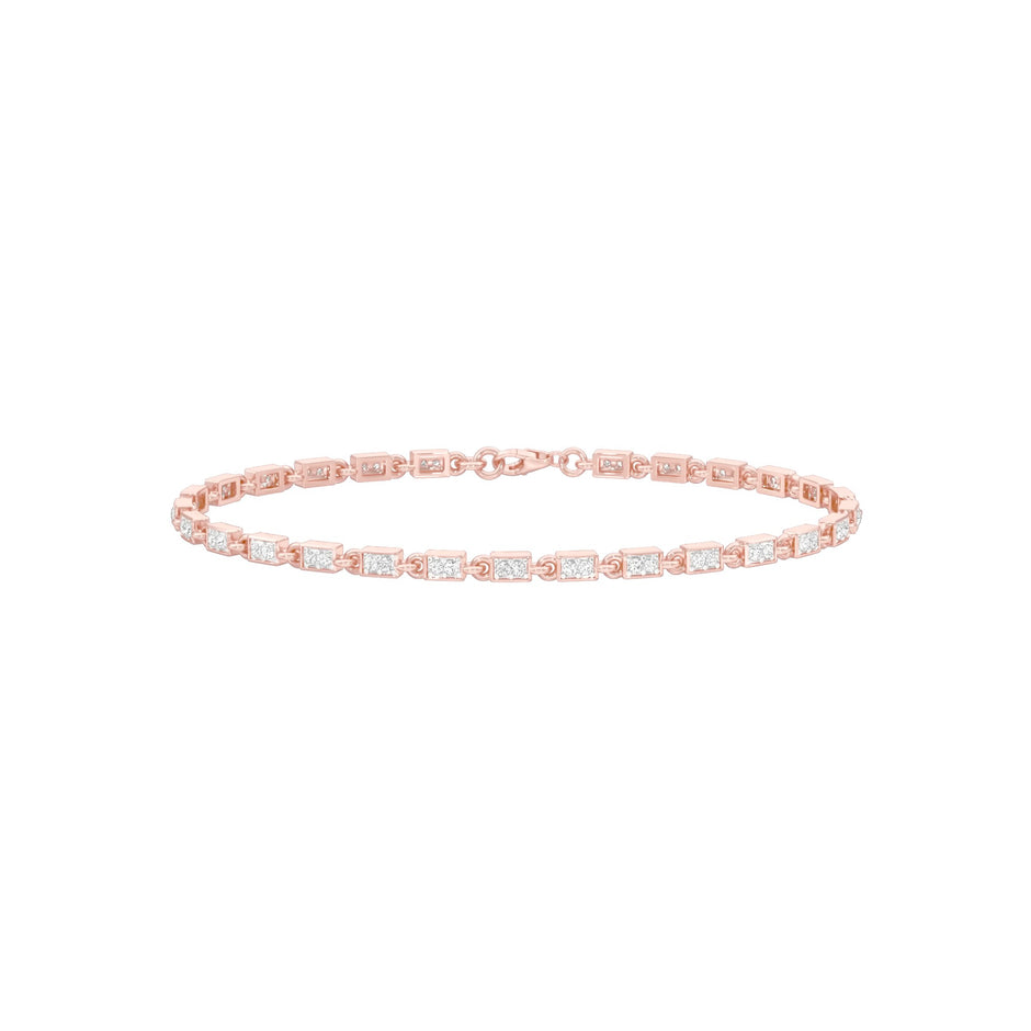 Sits Like Silk Diamond Tennis Bracelet 18 KT / Rose Gold