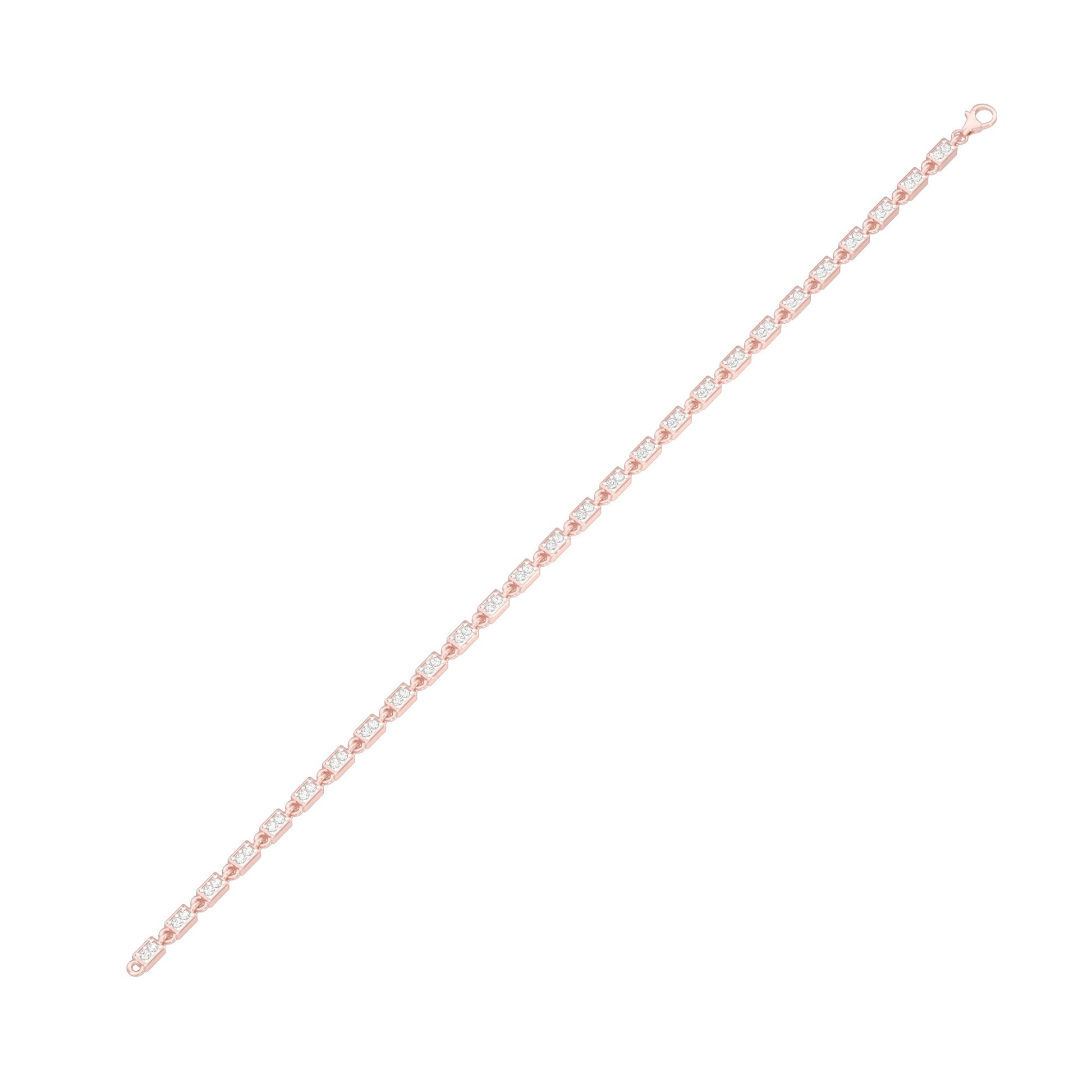 Sits Like Silk Diamond Tennis Bracelet 18 KT / Rose Gold
