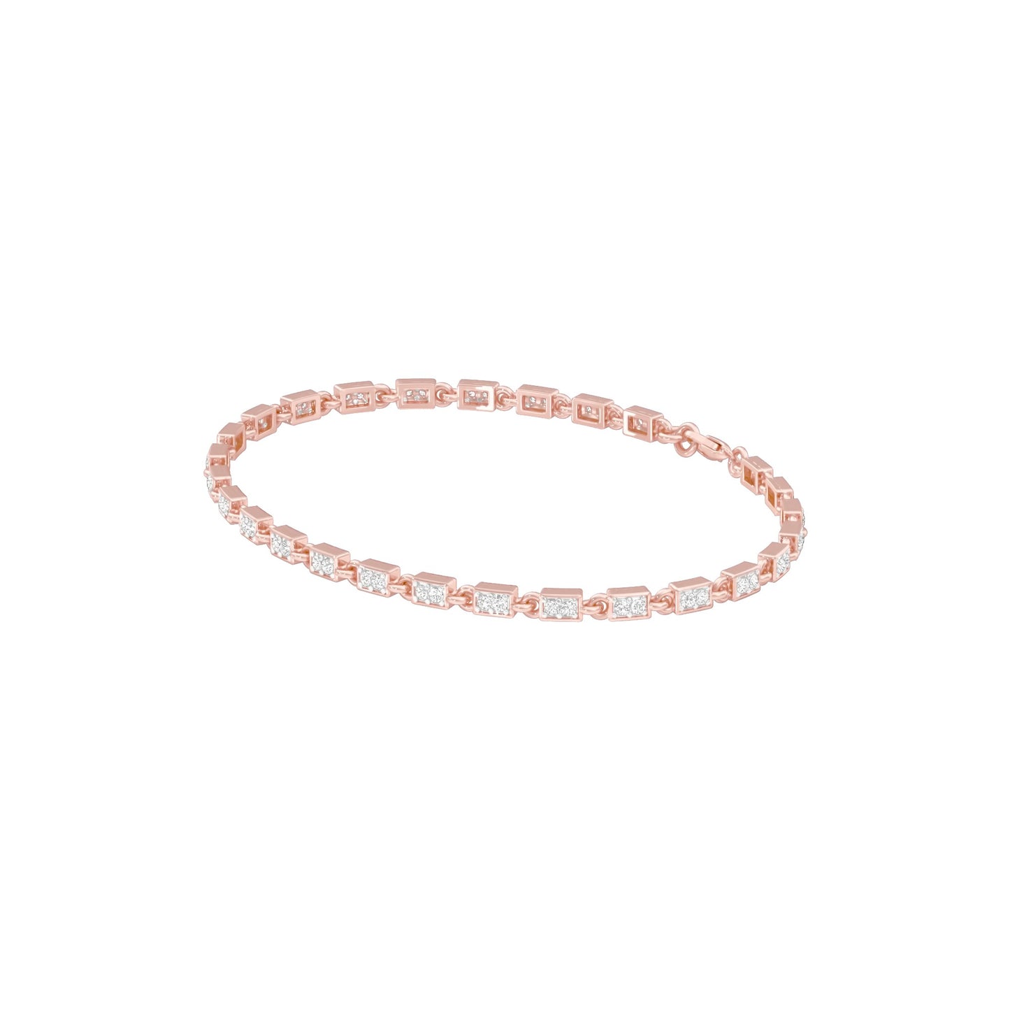 Sits Like Silk Diamond Tennis Bracelet 18 KT / Rose Gold