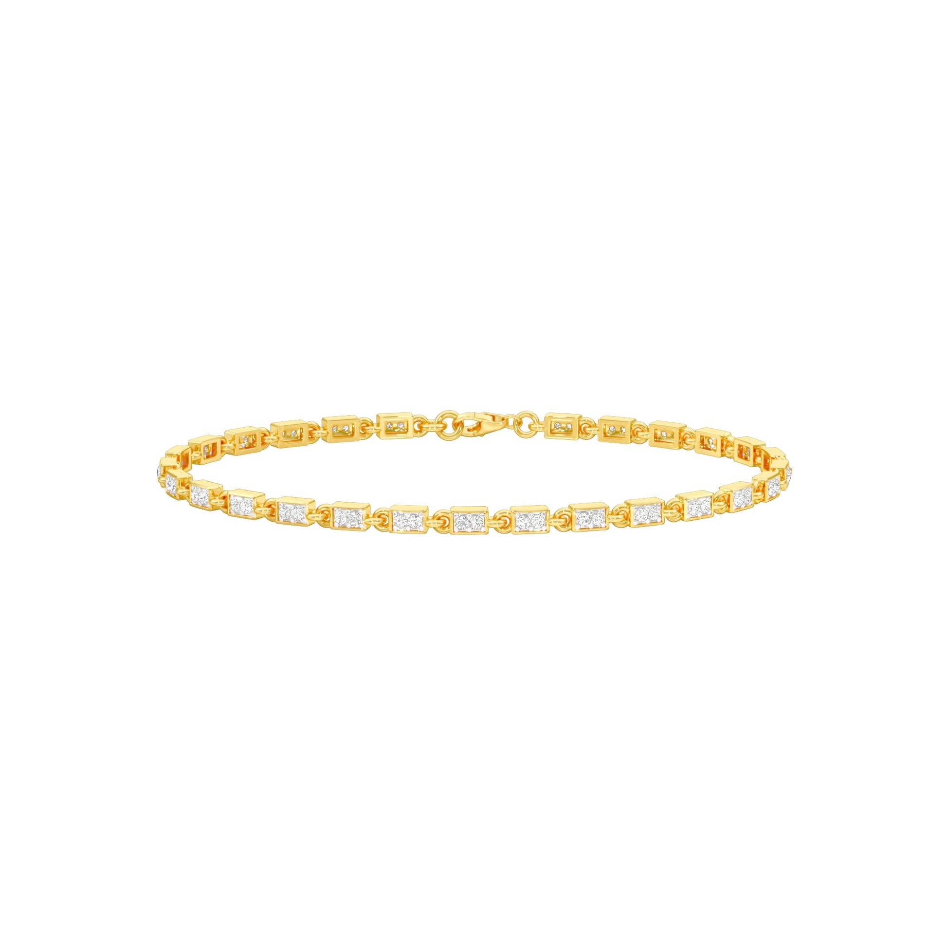 Sits Like Silk Diamond Tennis Bracelet 18 KT / Yellow Gold