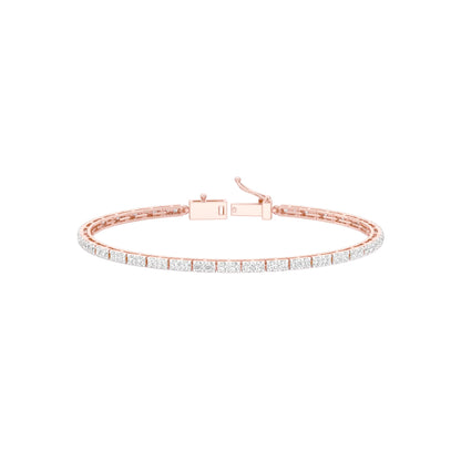 More Than One Light Diamond Tennis Bracelet 18 KT / Rose Gold