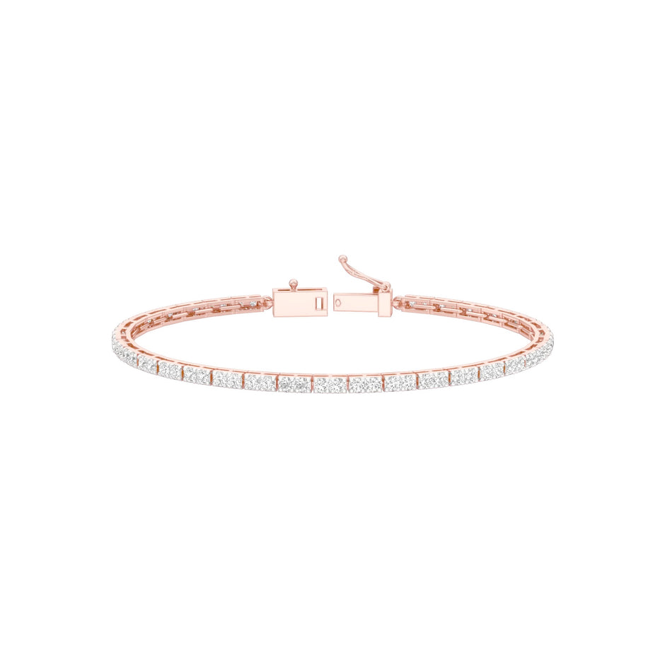 More Than One Light Diamond Tennis Bracelet 18 KT / Rose Gold