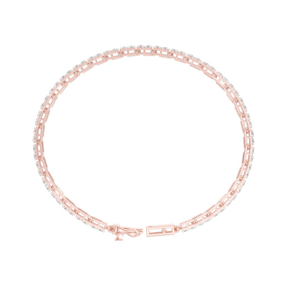 More Than One Light Diamond Tennis Bracelet 18 KT / Rose Gold