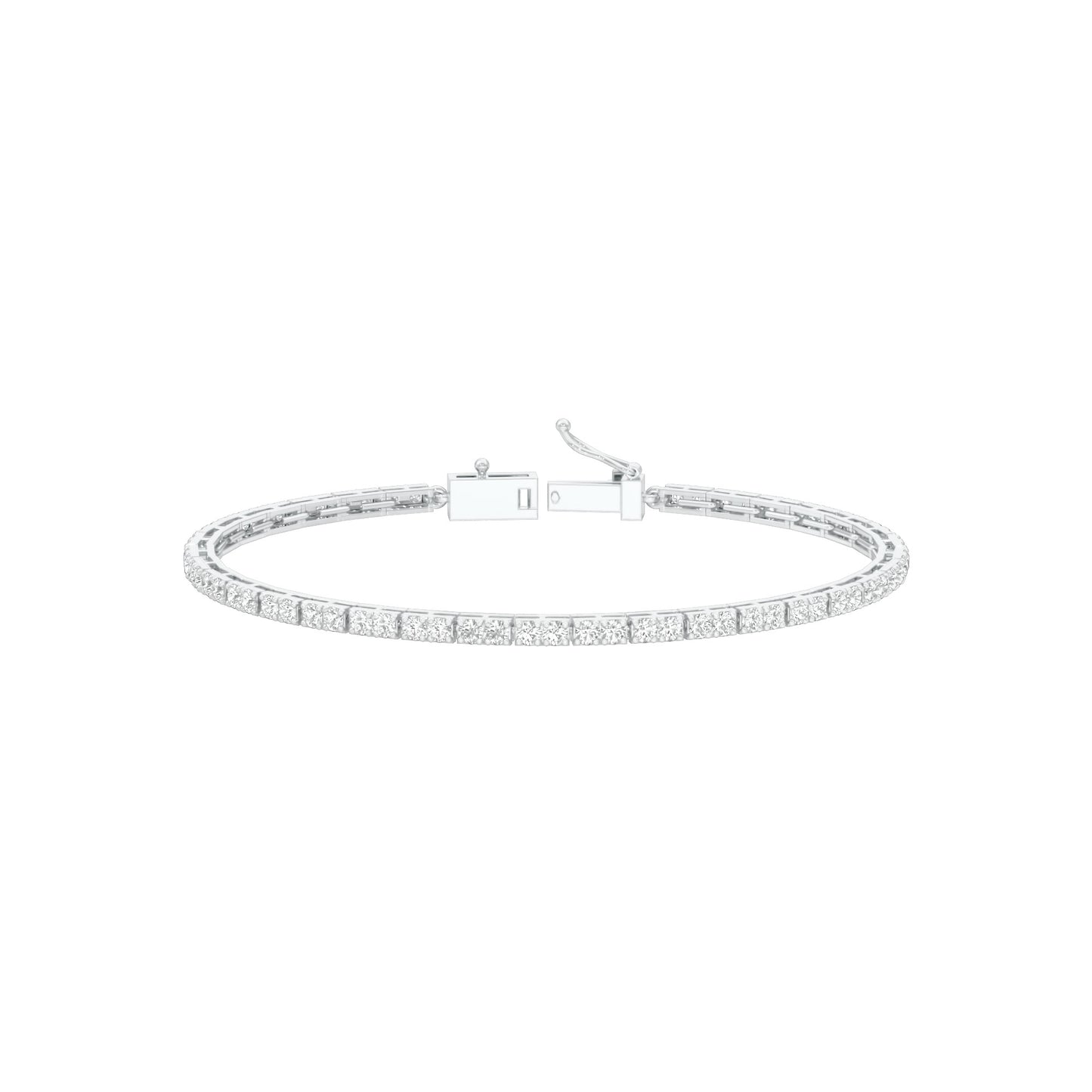 More Than One Light Diamond Tennis Bracelet 18 KT / White Gold