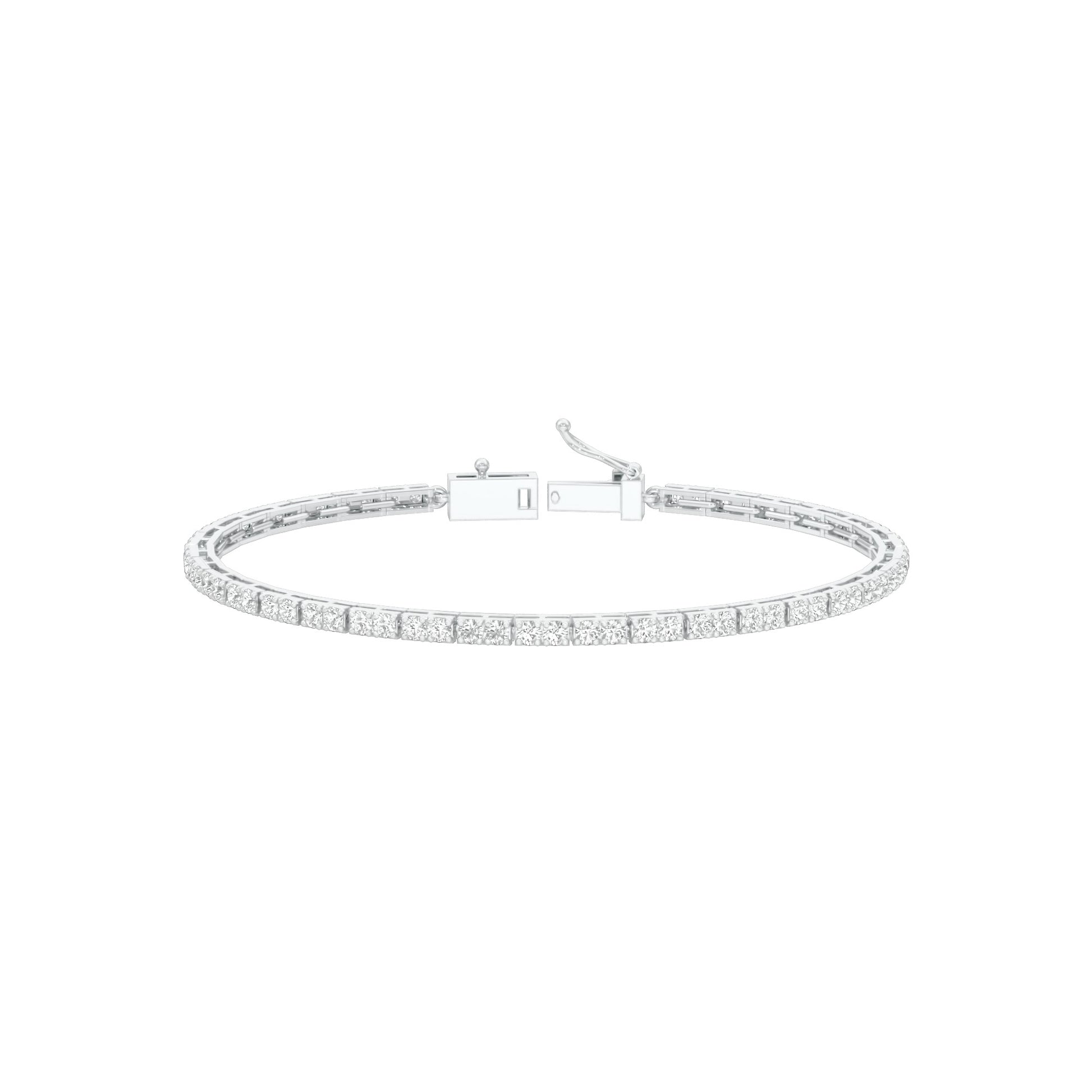 More Than One Light Diamond Tennis Bracelet 18 KT / White Gold