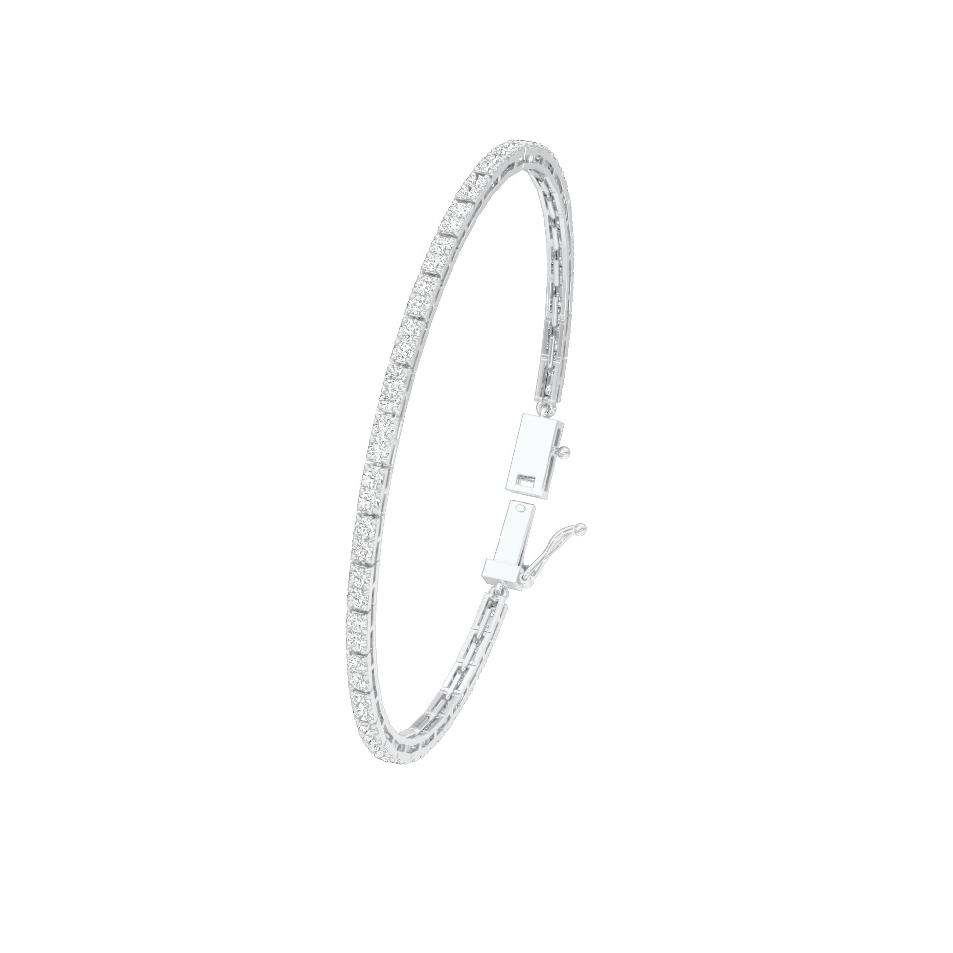More Than One Light Diamond Tennis Bracelet 18 KT / White Gold