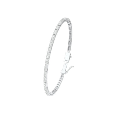 More Than One Light Diamond Tennis Bracelet 18 KT / White Gold