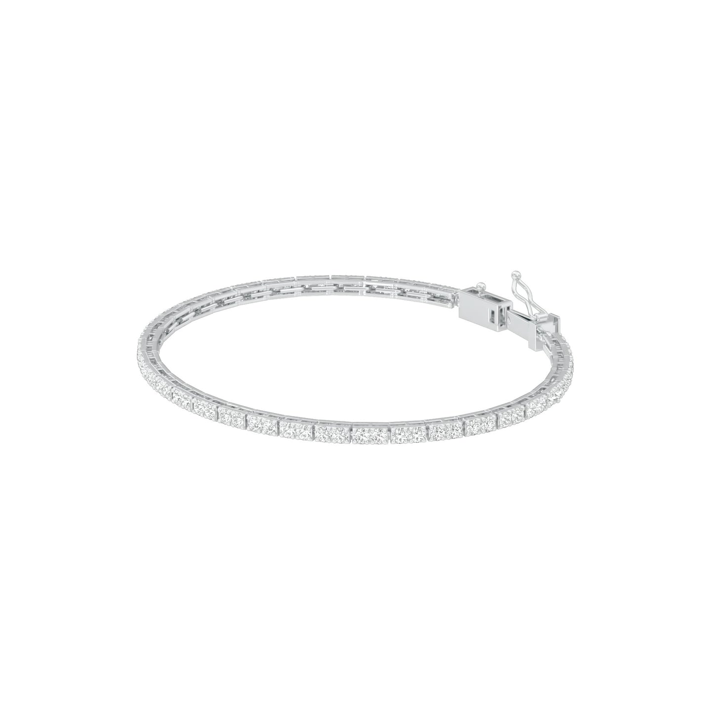 More Than One Light Diamond Tennis Bracelet 18 KT / White Gold