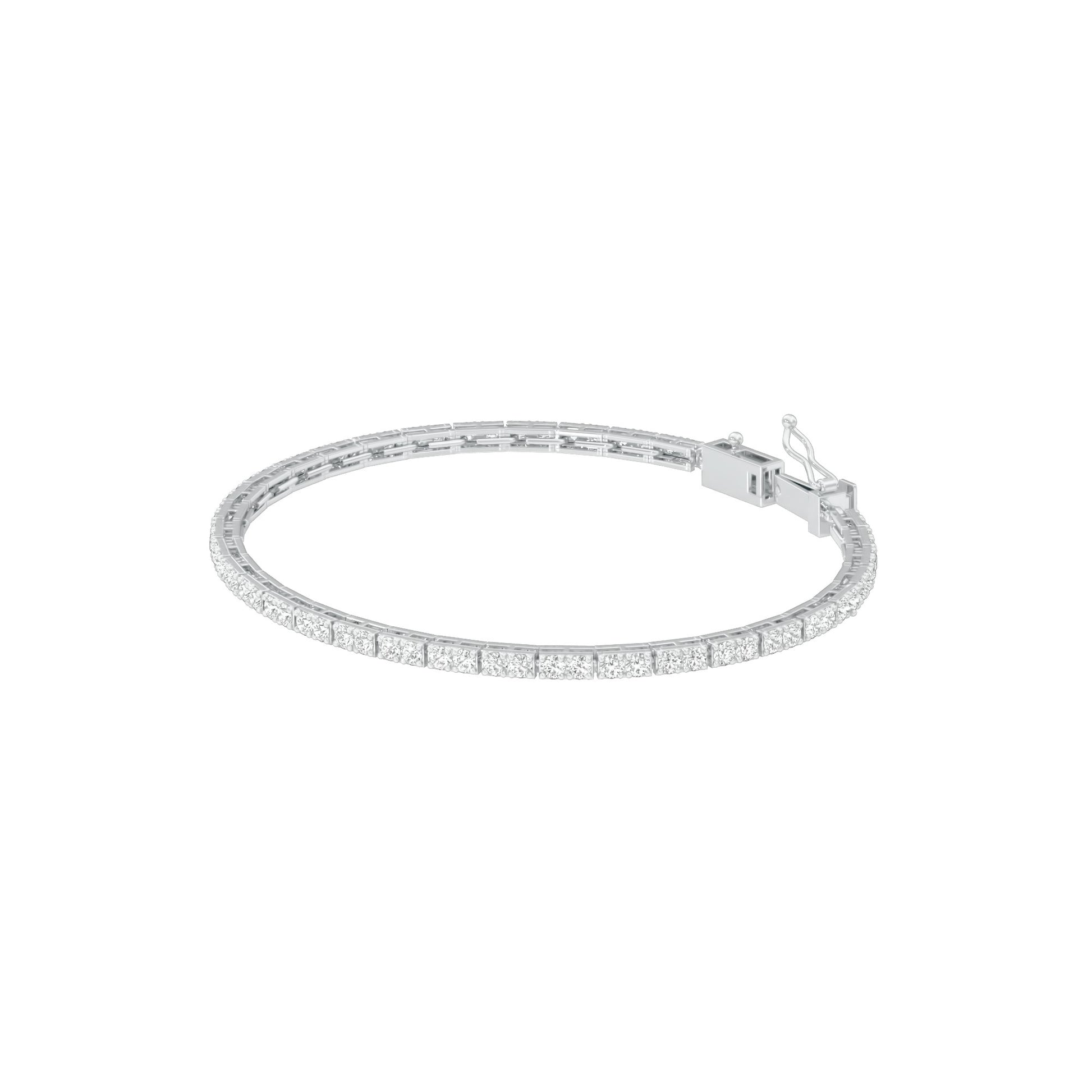 More Than One Light Diamond Tennis Bracelet 18 KT / White Gold