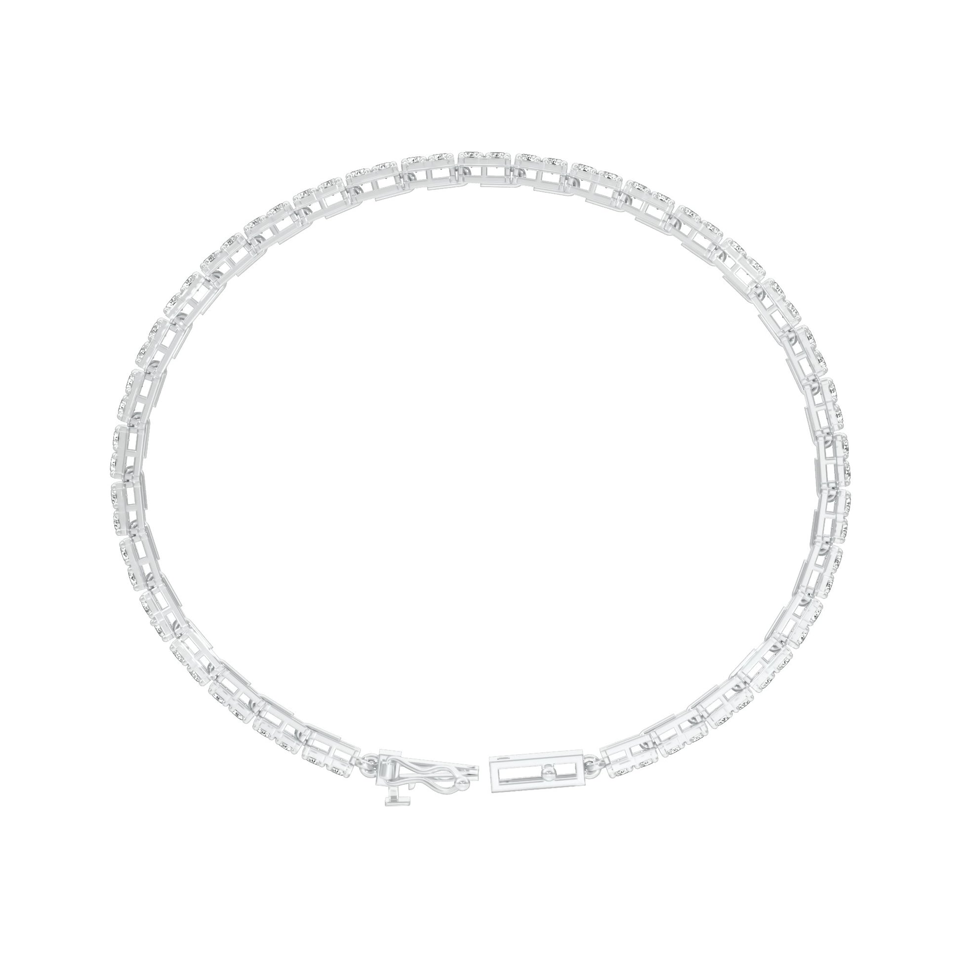 More Than One Light Diamond Tennis Bracelet 18 KT / White Gold