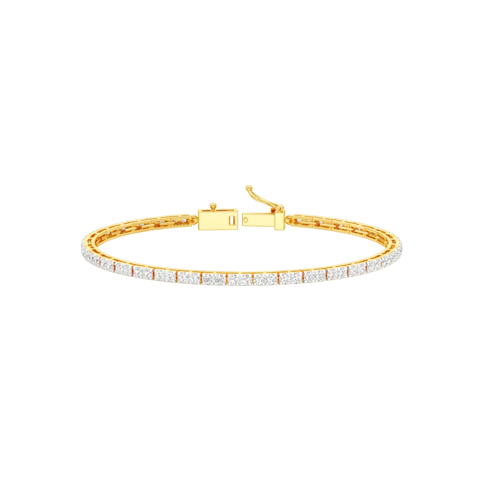 More Than One Light Diamond Tennis Bracelet 18 KT / Yellow Gold