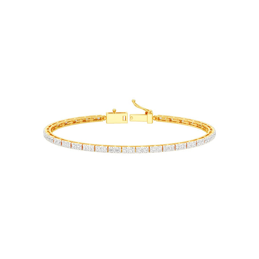 More Than One Light Diamond Tennis Bracelet 18 KT / Yellow Gold