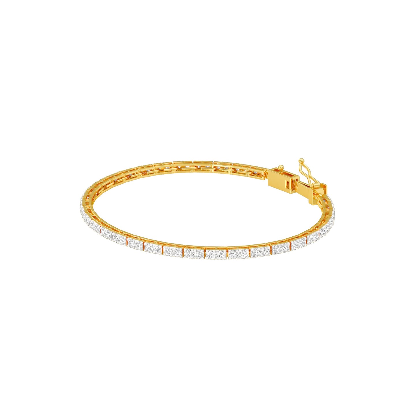 More Than One Light Diamond Tennis Bracelet 18 KT / Yellow Gold