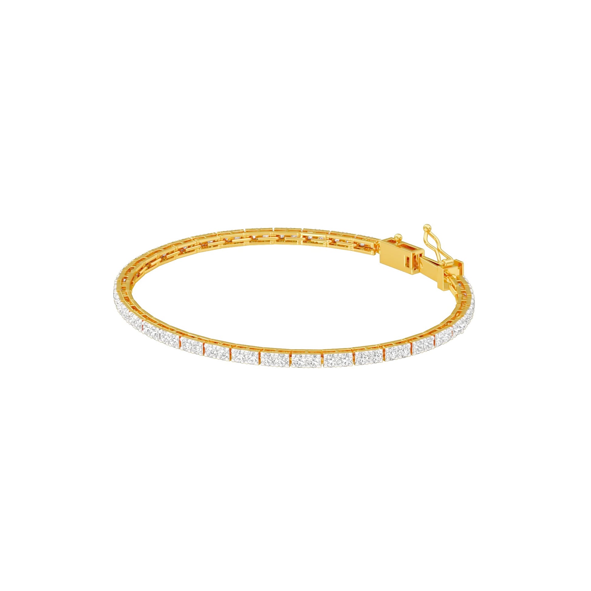 More Than One Light Diamond Tennis Bracelet 18 KT / Yellow Gold