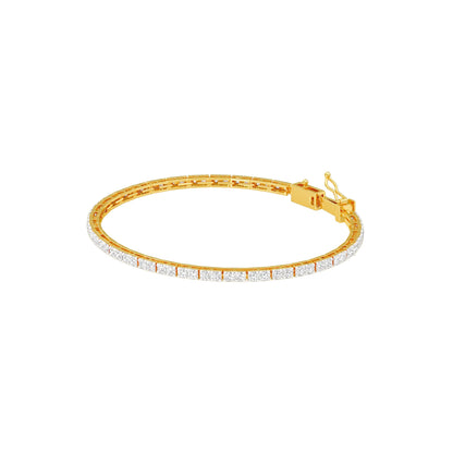 More Than One Light Diamond Tennis Bracelet 18 KT / Yellow Gold