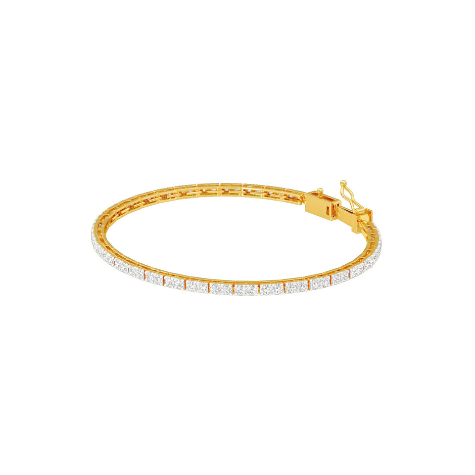 More Than One Light Diamond Tennis Bracelet 18 KT / Yellow Gold