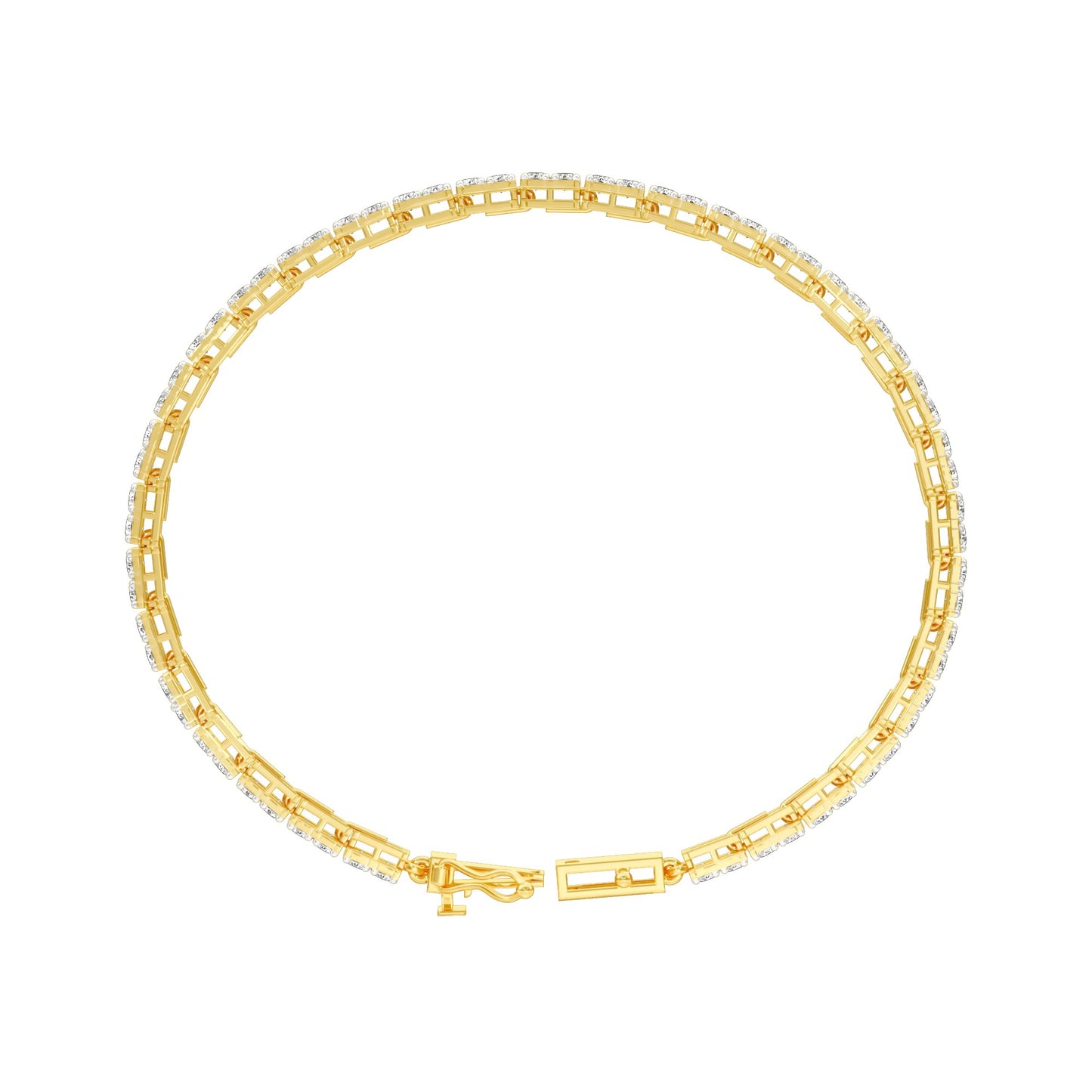 More Than One Light Diamond Tennis Bracelet 18 KT / Yellow Gold