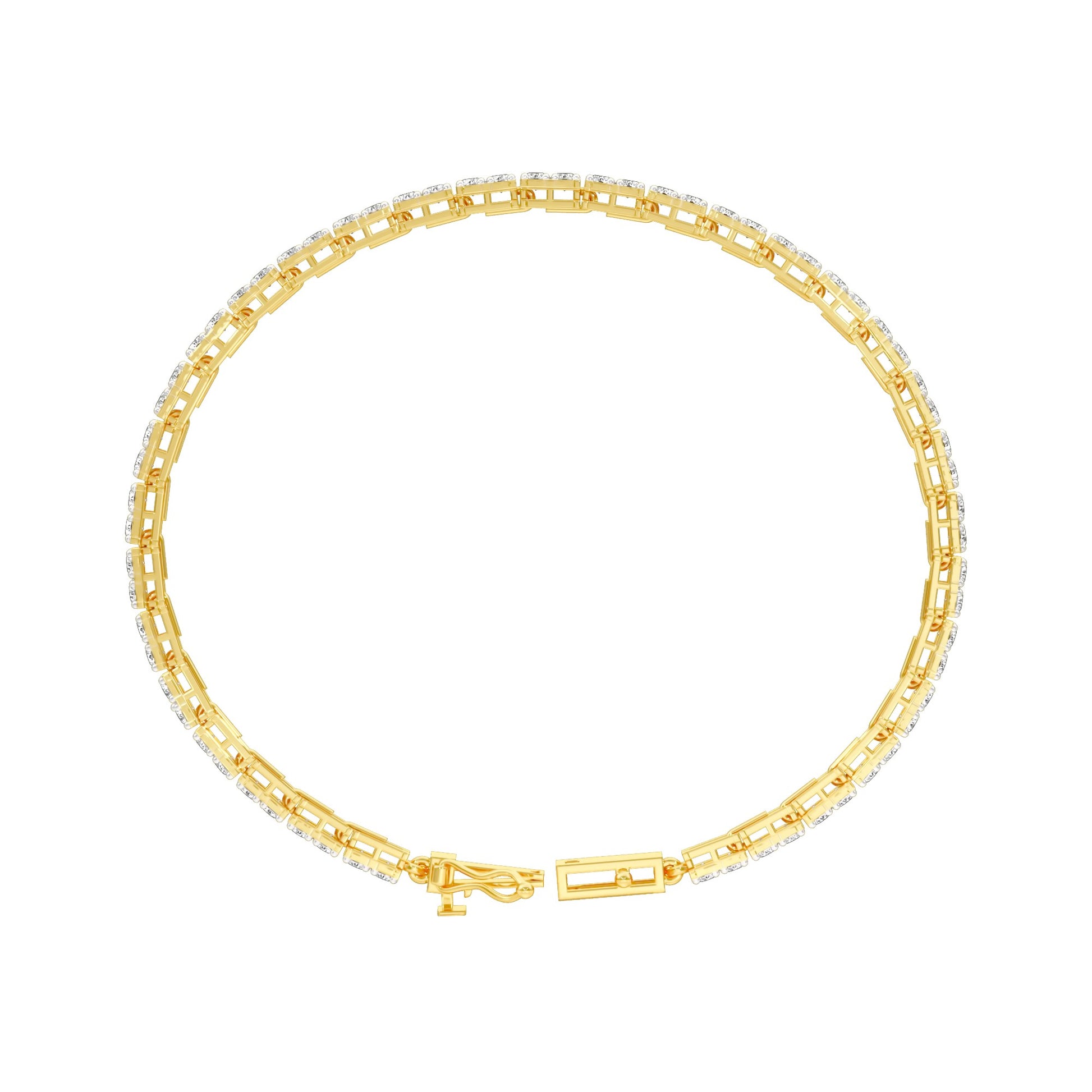More Than One Light Diamond Tennis Bracelet 18 KT / Yellow Gold