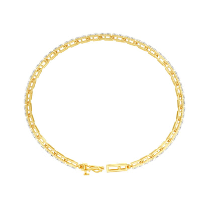 More Than One Light Diamond Tennis Bracelet 18 KT / Yellow Gold