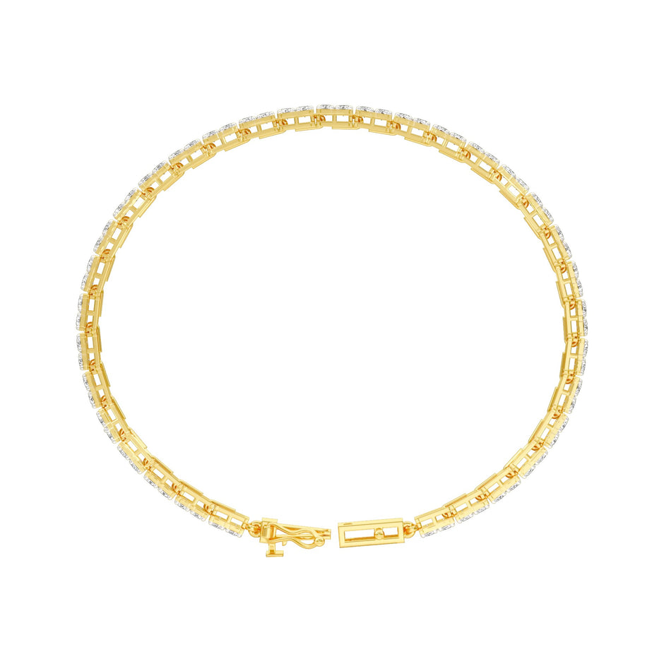 More Than One Light Diamond Tennis Bracelet 18 KT / Yellow Gold