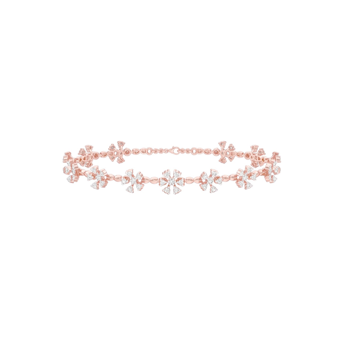 Eterna Round Diamond Tennis Bracelet 18 KT / Rose Gold
