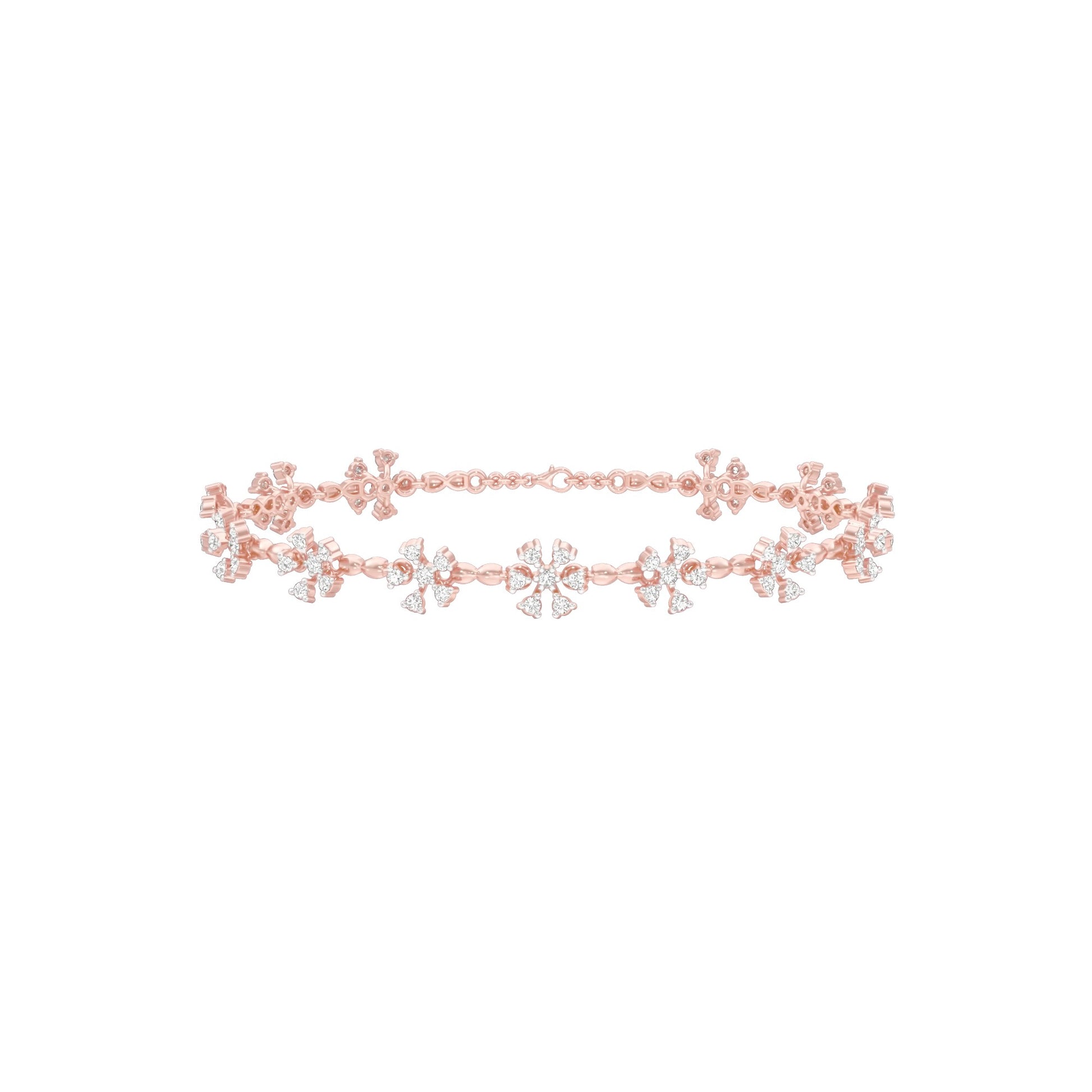 Eterna Round Diamond Tennis Bracelet 18 KT / Rose Gold