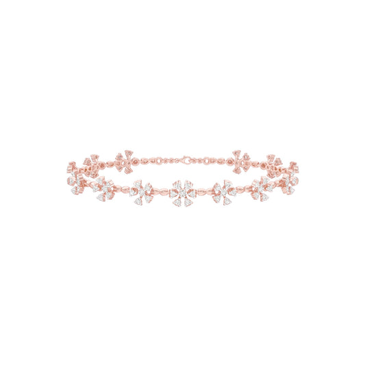 Eterna Round Diamond Tennis Bracelet 18 KT / Rose Gold