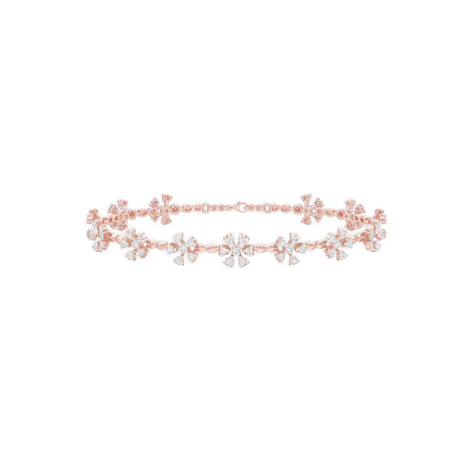 Eterna Round Diamond Tennis Bracelet 18 KT / Rose Gold