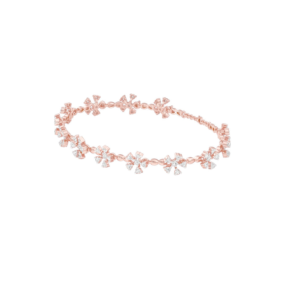 Eterna Round Diamond Tennis Bracelet 18 KT / Rose Gold