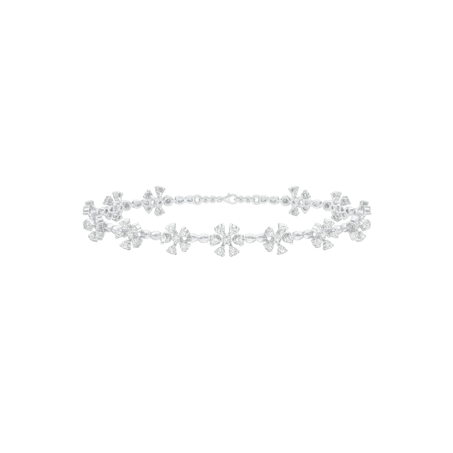 Eterna Round Diamond Tennis Bracelet 18 KT / White Gold