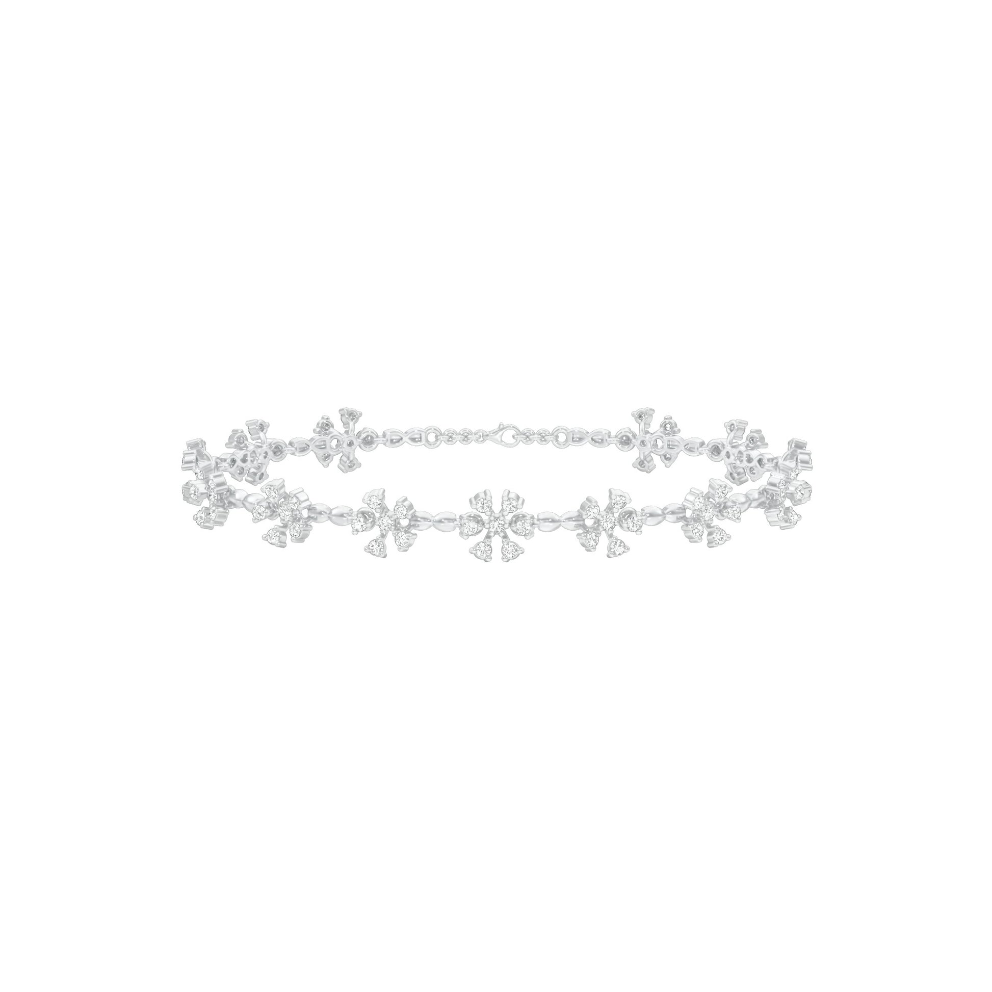 Eterna Round Diamond Tennis Bracelet 18 KT / White Gold