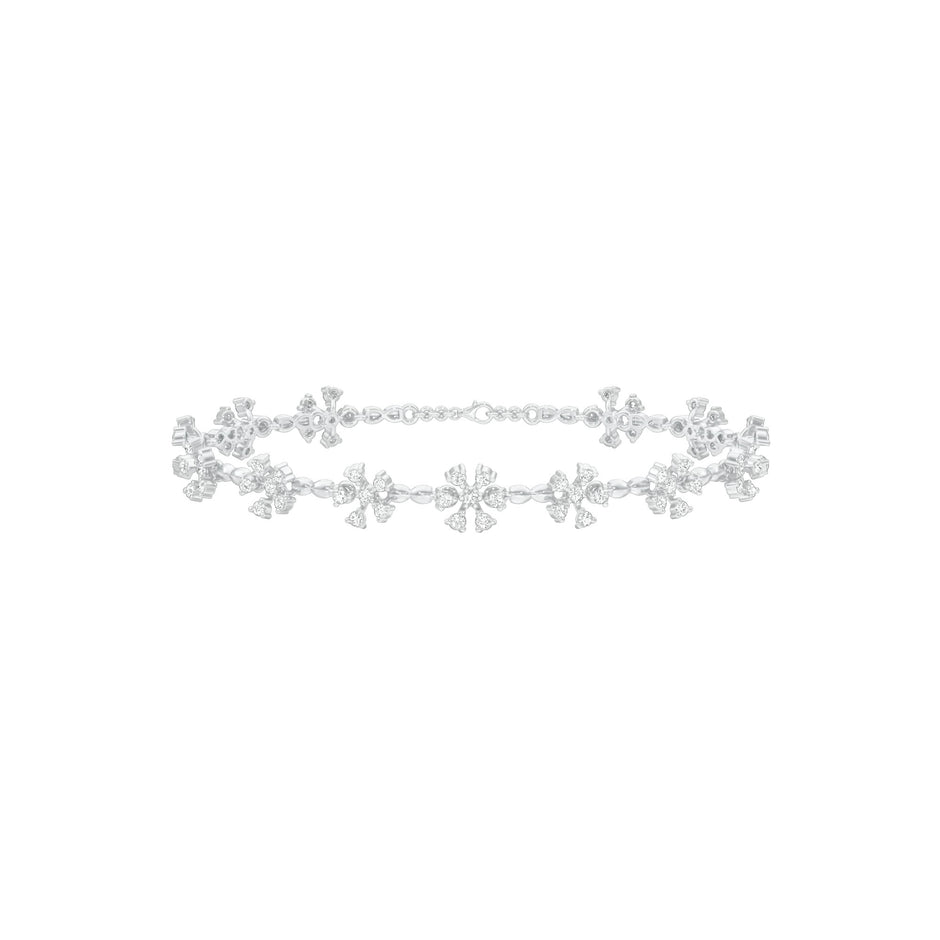 Eterna Round Diamond Tennis Bracelet 18 KT / White Gold